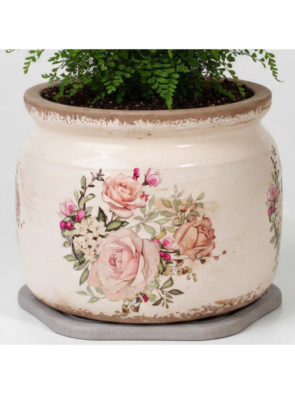 Chic Ceramic Plant Pots with Saucer - Perfect Home Decor & Gift for Women